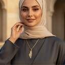 Karamah Palestine Calligraphy Map Necklace