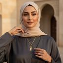 Karamah Palestine Calligraphy Map Necklace
