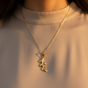 Karamah Palestine Olive Branch Necklace